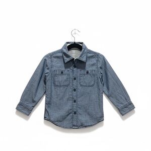 6/20🥳 GAP Kids Denim Button-Up Shirt – Size 5 (100% Cotton Exterior)